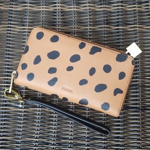 NWT Fossil Emma RFID Zip-Around Wallet / Wristlet
